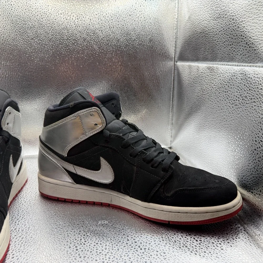 Size‎ 9.5 Jordan 1 Mid Johnny Kilroy Black/Silver/White Mens Sneakers 554724-057